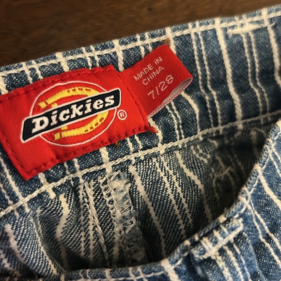 Dickies Women’s Blue & White Pinstriped Jeans - Picture 6 of 6